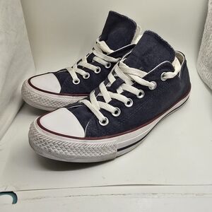 Converse Navy Canvas Women's Athletic Shoes 8